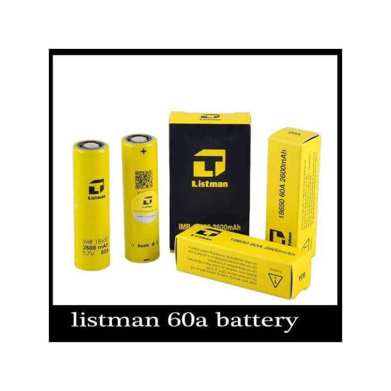 ACCU LISTMAN 60A 2600 mah Accu 18650 13,99 € ACCU LISTMAN 60A 2600 mah Accu 18650 13,99 €