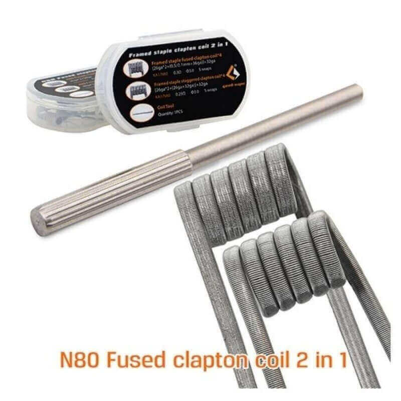 LOT 8 RESISTANCES N80 FUSED CLAPTON 2 en 1 0.4 OHM GEEKVAPE LOT 8 RESISTANCES N80 FUSED CLAPTON 2 en 1 0.4 OHM GEEKVAPE