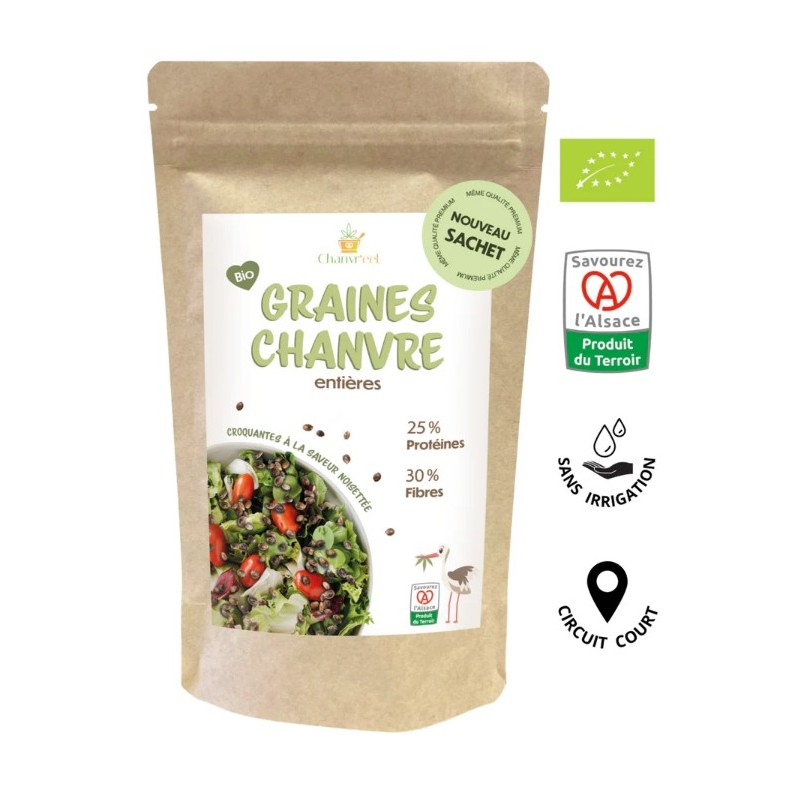 Graines de chanvre entières Bio