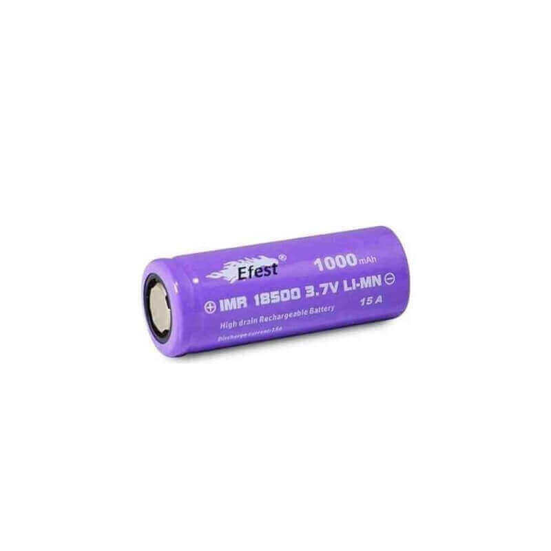 ACCU EFEST 18500 purple 1000 MAH FLAT TOP