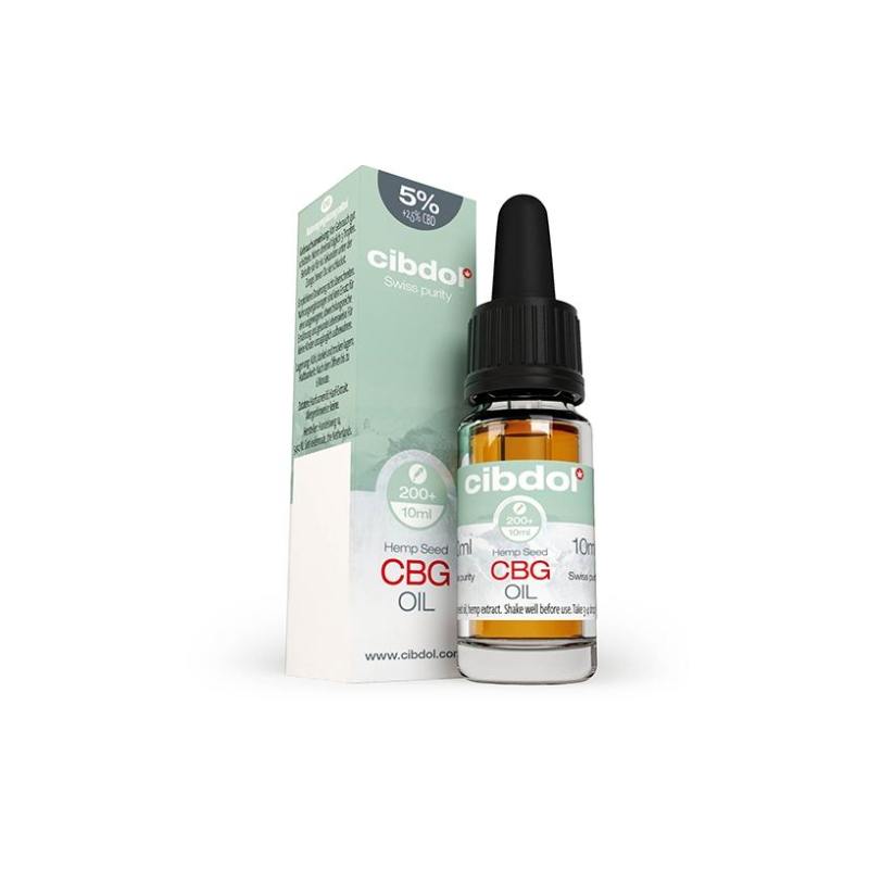 Huile CBG CBD Cibdol 5%, 500 et 250 mg, 10 ml