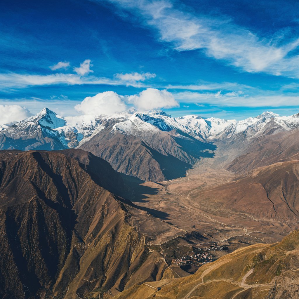 vue paysages des andes péruviennes