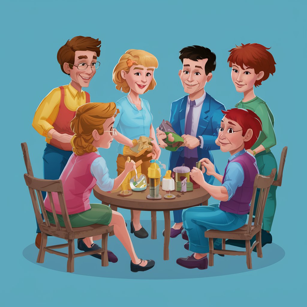 réunion de famille autour d'une table